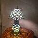 lamp with 2 lights, stained glass, handmade lead solder, Tiffany style