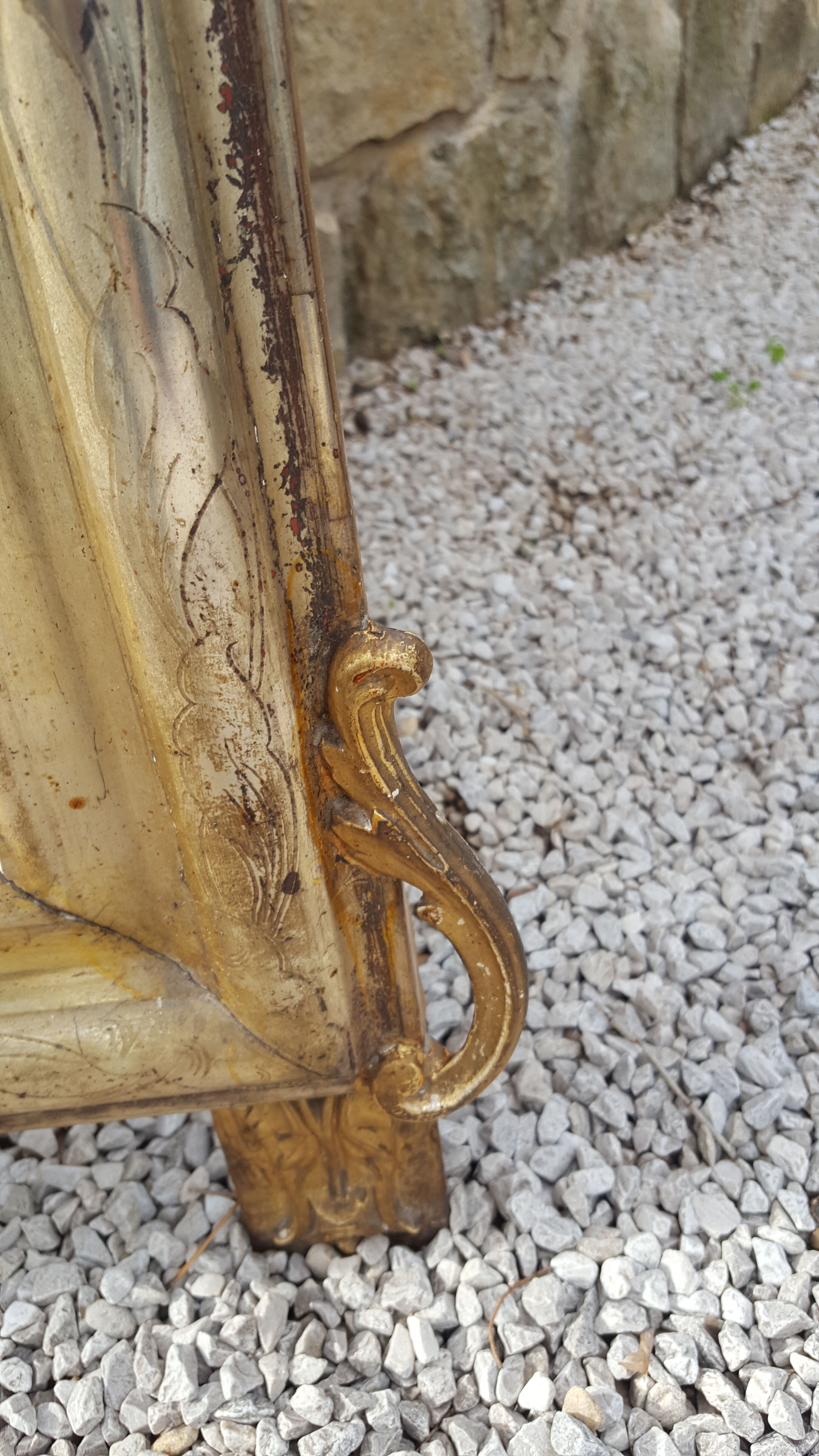 Large mirror style Louis XV , late 19th em , early XX em 82x150cm