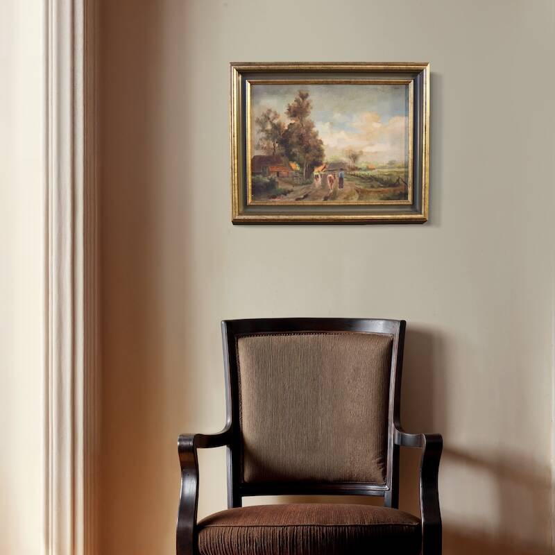 20th century Flemish bucolic landscape painting