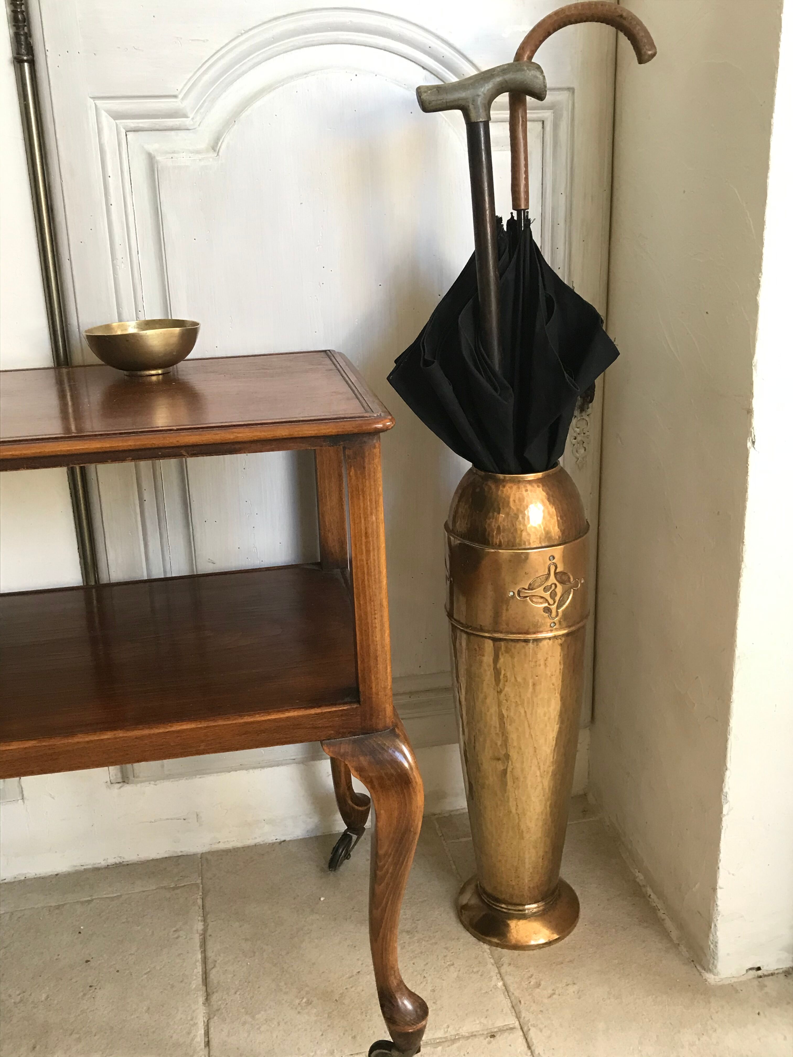 Early 20th century brass umbrella holder