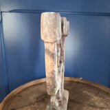 Old candlestick with 3 branches in cut stone with fine engravings.
