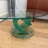 Glass coffee table, France, circa 1980