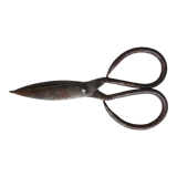 Antique wrought iron scissors modeled by hand for collection or Deco