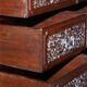 Paire de commodes vintage en bois dur sculpté