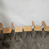 Lot of 6 bistro chairs from the 1980s