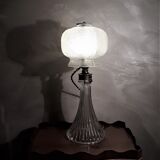 Art deco molded glass lamp