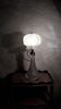 Art deco molded glass lamp