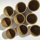 9 gobelets tasses grès digoin blond moucheté