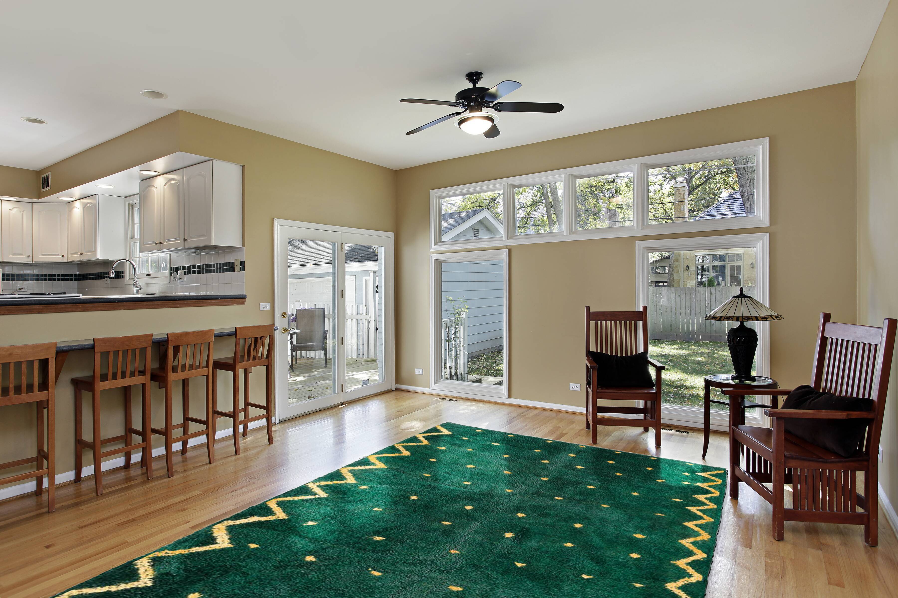 Modern Moroccan carpet green