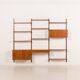 Danish mid century teak wall unit, 1960s