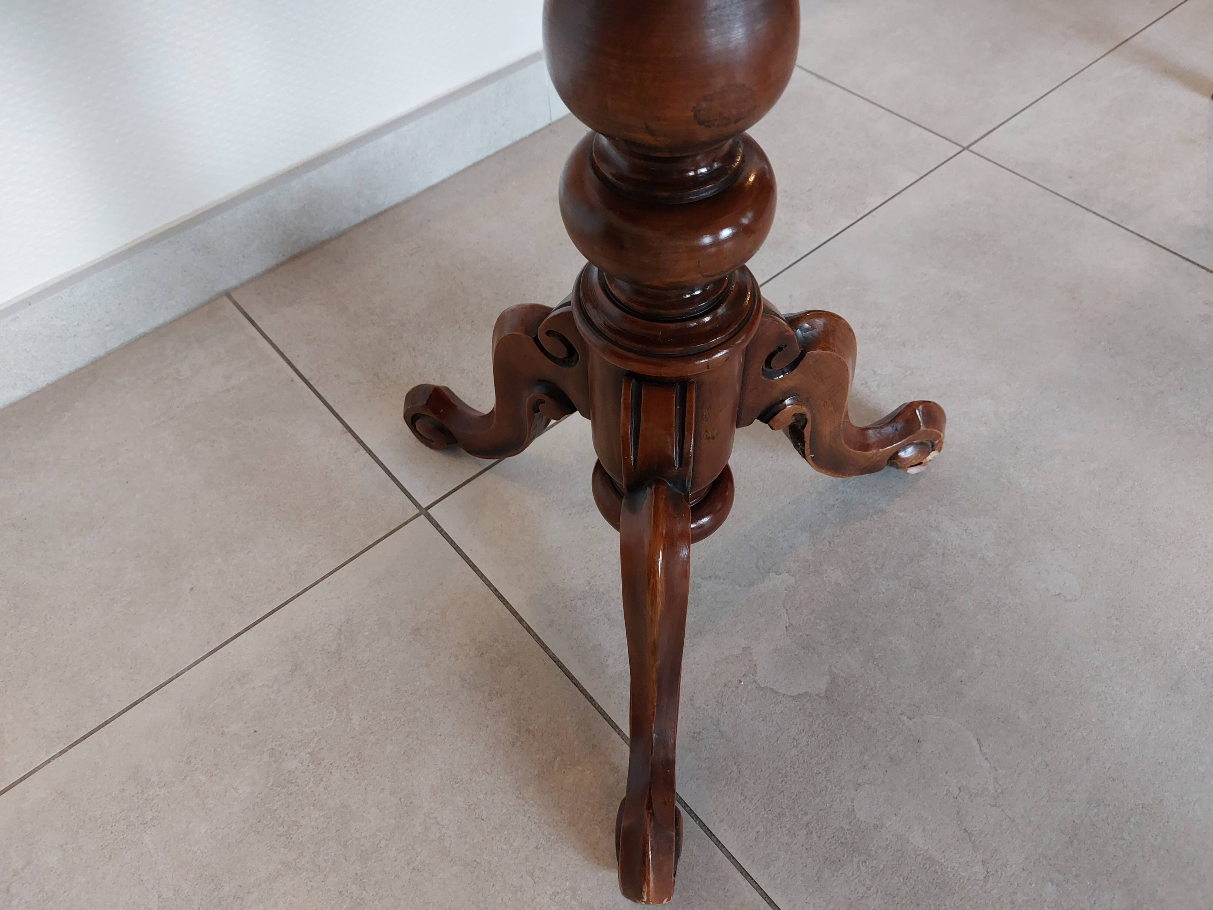 side table with marquetry