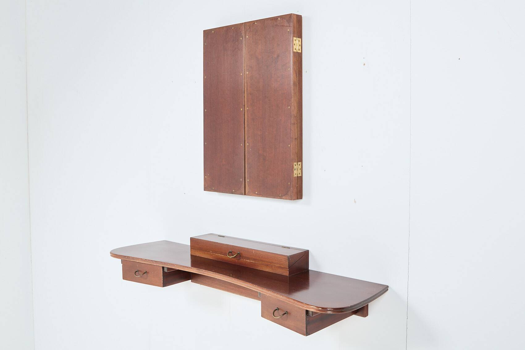 Danish Mid-Century Modern Wall Console with mirror by Frode Holm for Illums
