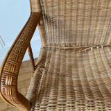 Fauteuil rotin adulte vintage
