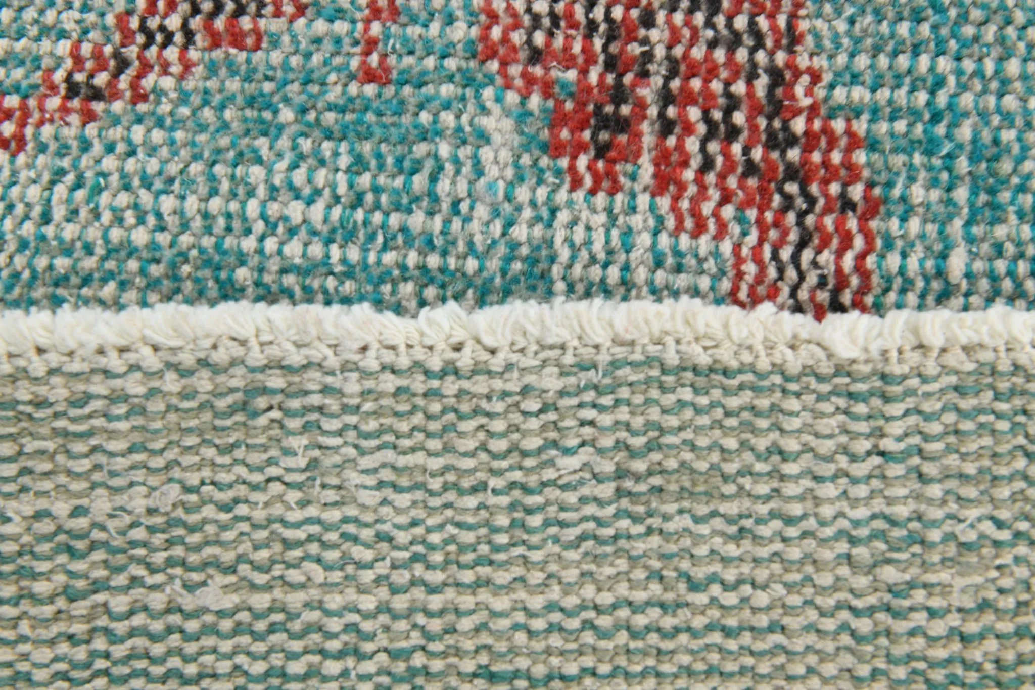 Teal Green Turkish Vintage Rug, Persian Style Living Room Carpet, 222x321Cm