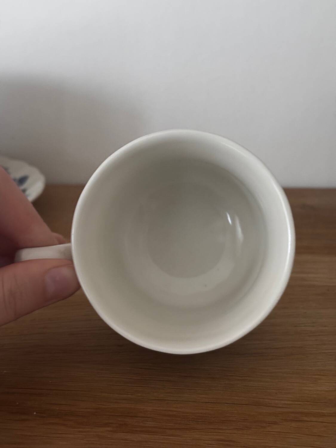 Vintage set of 6 Royal Wessex English blue flower cups and saucers