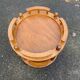 Desserte vintage rond en bois massif chariot à bar