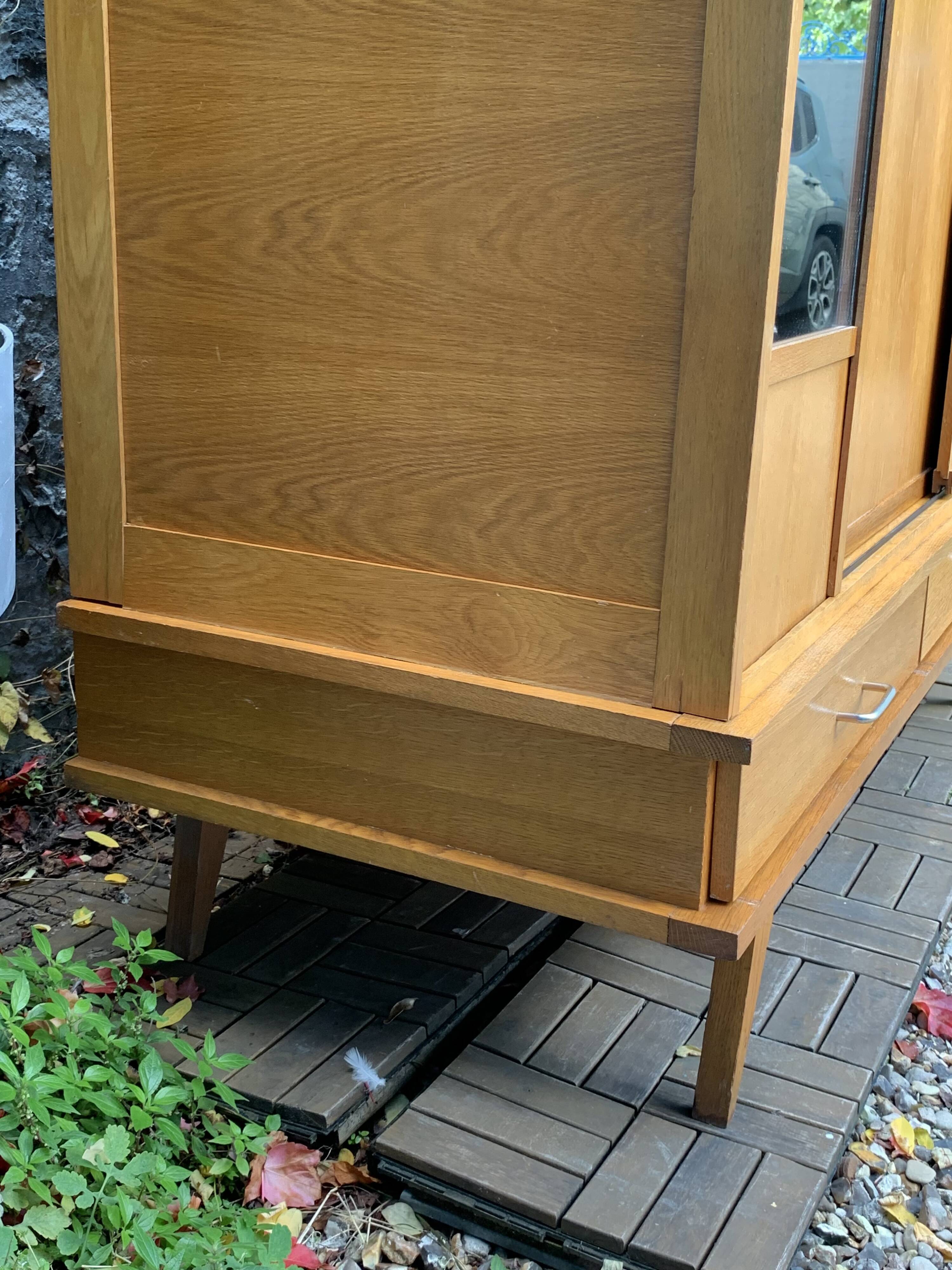 Vintage wardrobe with compass feet 1960