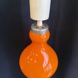 Vintage suspension in orange opaline – retro 70s design chandelier.