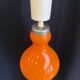 Vintage suspension in orange opaline – retro 70s design chandelier.