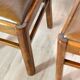 Set of 4 wood and vinyl bistro chairs 1930