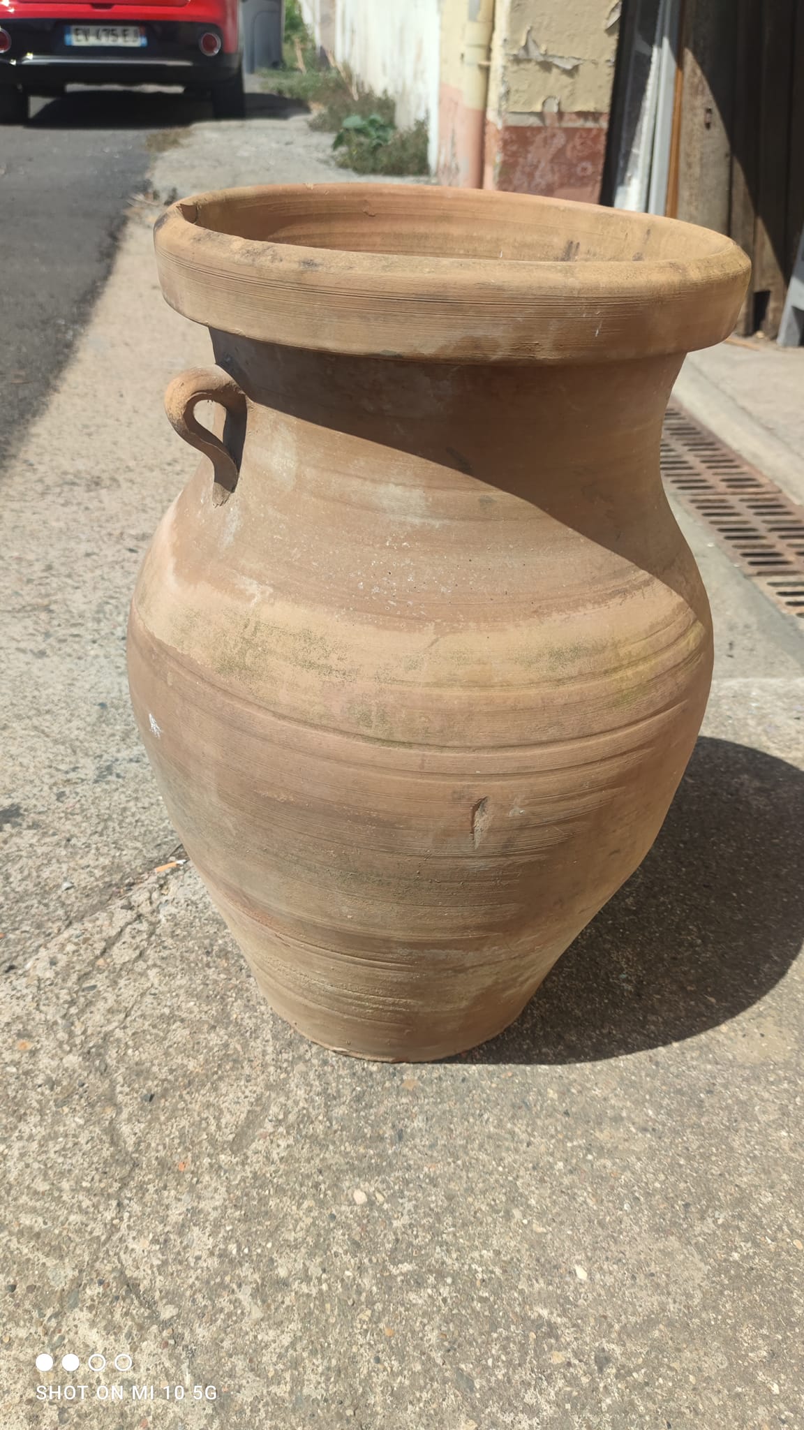 Terracotta garden jar