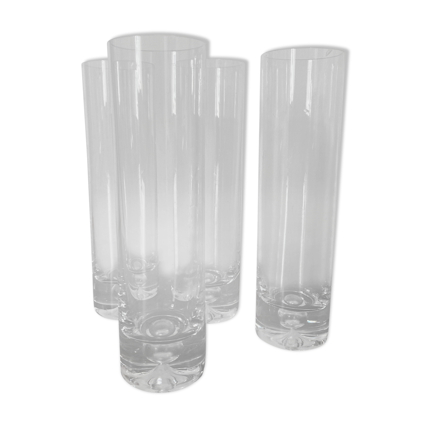 Product BHV Set of 4 Scandinavian crystal champagne flutes 1970