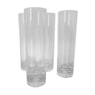 Produit BHV  Set de 4 flutes à champagne scandinaves en cristal 1970