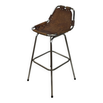 Tabouret de bar vintage Dal Vera sélectionné par Charlotte Perriand design 'Les Arcs'