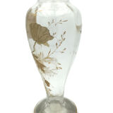 Art Nouveau vase with Painted decoration of Poppies and Butterfly 1900