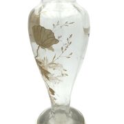 Art Nouveau vase with Painted decoration of Poppies and Butterfly 1900