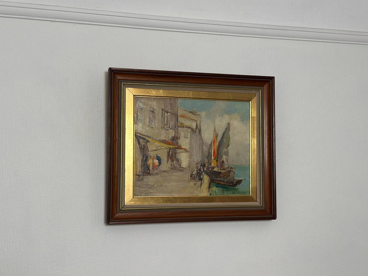 Swedish Oil on Panel – “Venice” by Knut Norman – Vintage & Framed