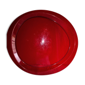Oval top in red plexiglass 43 cm