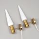 Pair of wall sconces lS-1987 in brass and opal glass Hans Agne Jakobson Sweden 1960