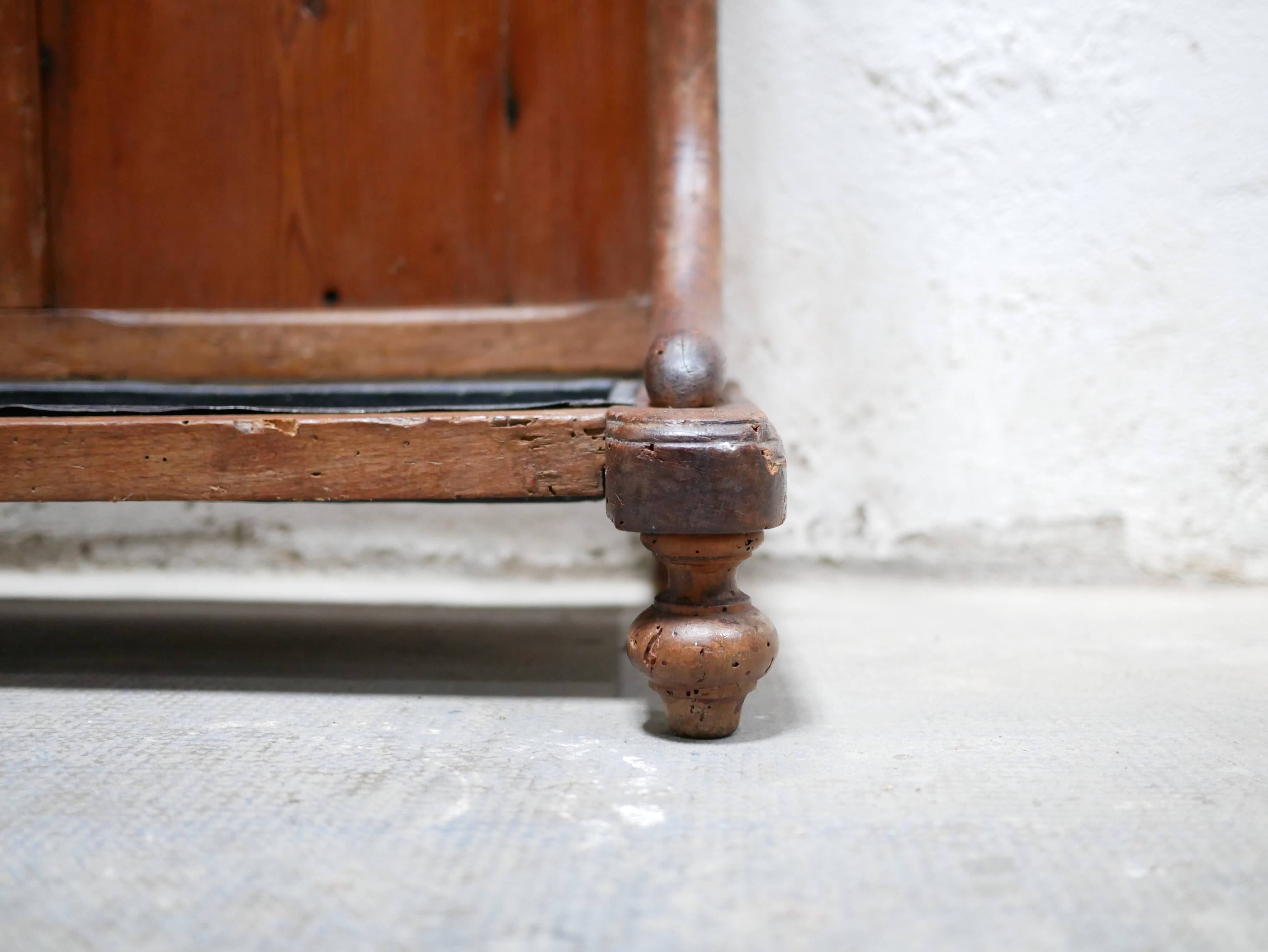 Antique wooden cloakroom coat rack