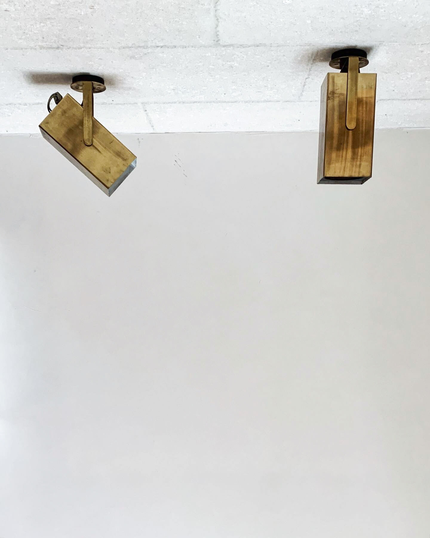 Pair of brass sconces by Pierre Disderot, 1960