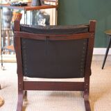 Fauteuil Siesta, Ingmar Relling, cuir noir