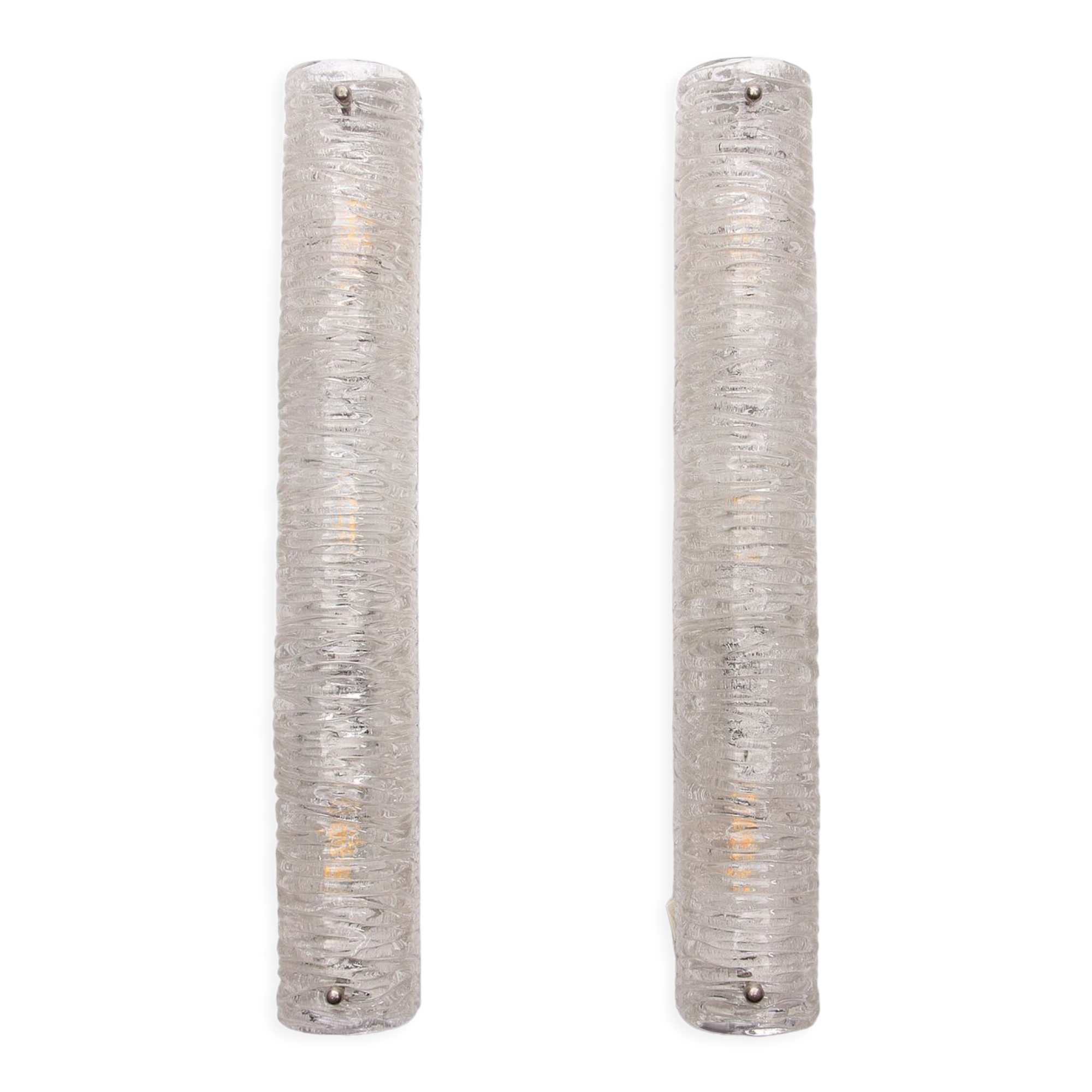 Set Elongated wall lamps by Honsel Leuchten with bubble glass, 1960