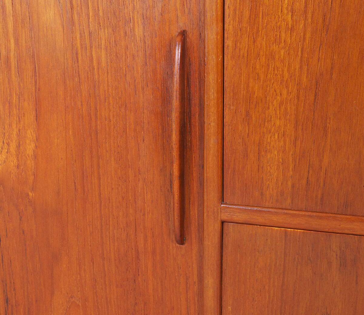 Danish Highboard with Tambour Doors, 1960s
