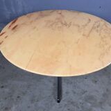 Table basse Mid Century en marbre chromé et palissandre