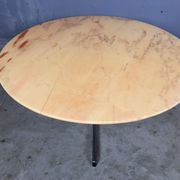 Mid Century coffee table in chrome, marble, and rosewood.