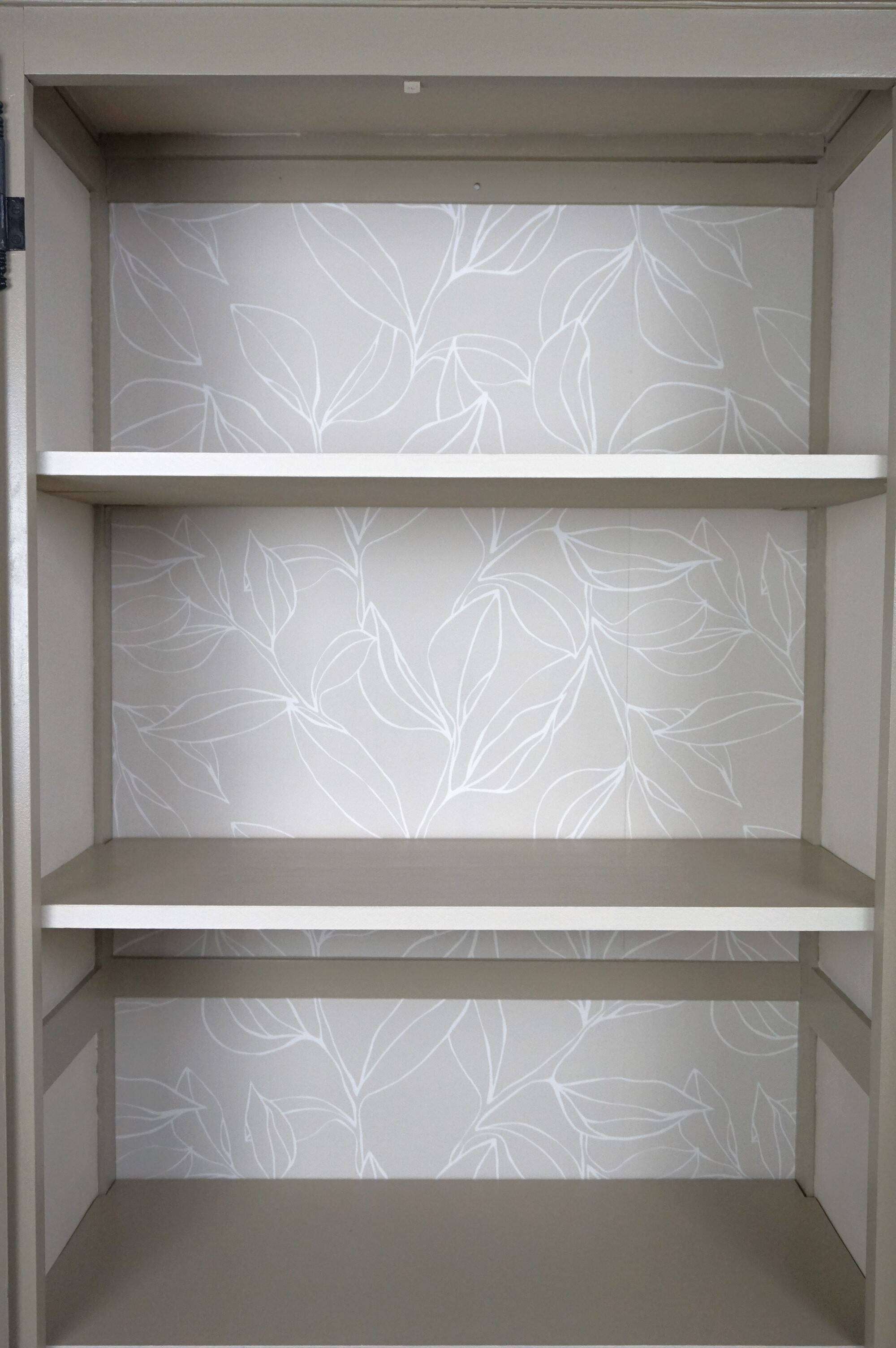 Parisian showcase dresser revamped country style wallpaper paint