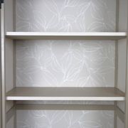 Parisian showcase dresser revamped country style wallpaper paint
