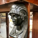 Console in mahogany and marble "Return from Egypt". Empire, nineteenth century