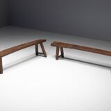 Brutalist Wabi Sabi Benches, France, 19th Century