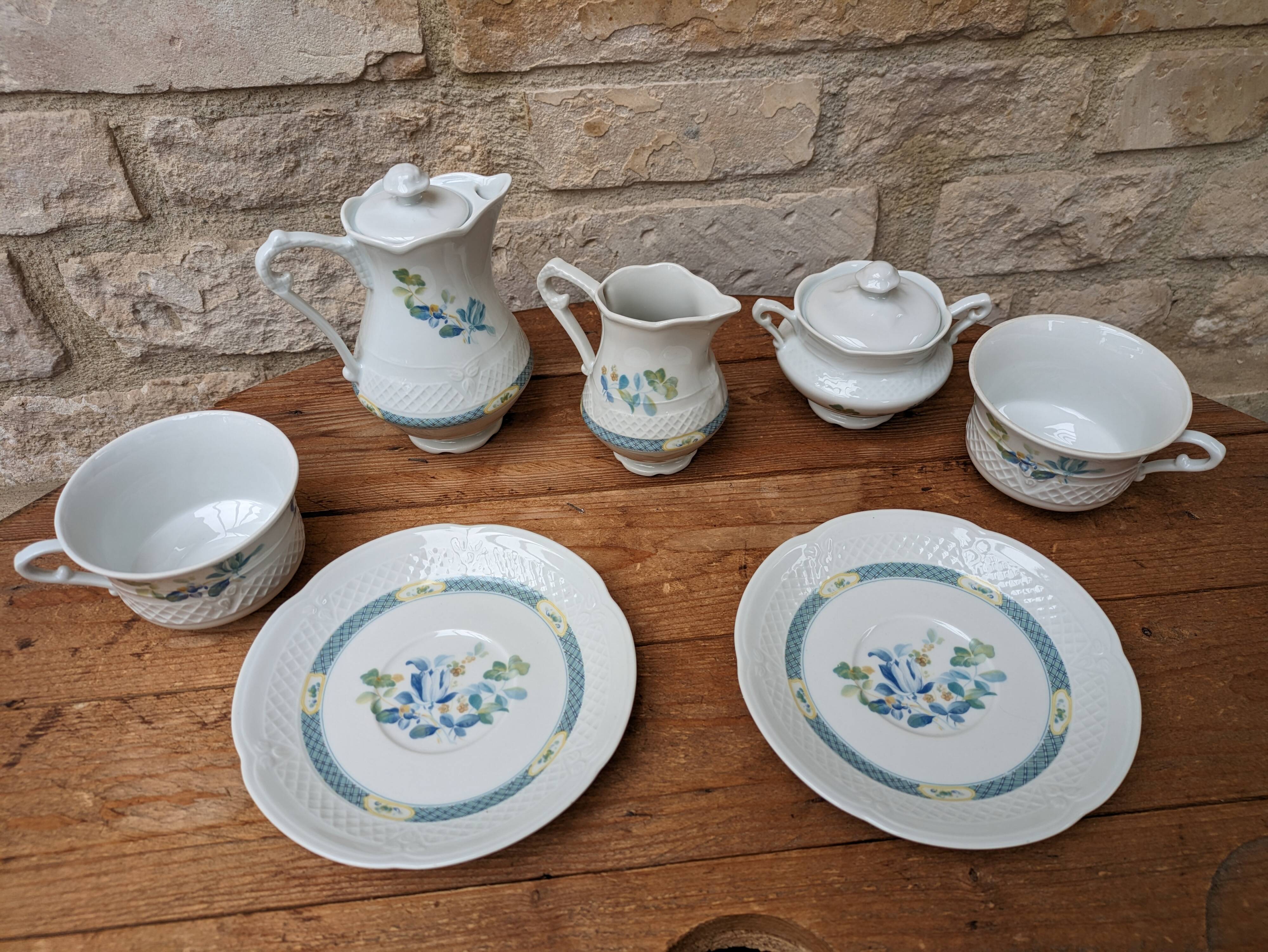 Limoges porcelain tea set L. Lourioux