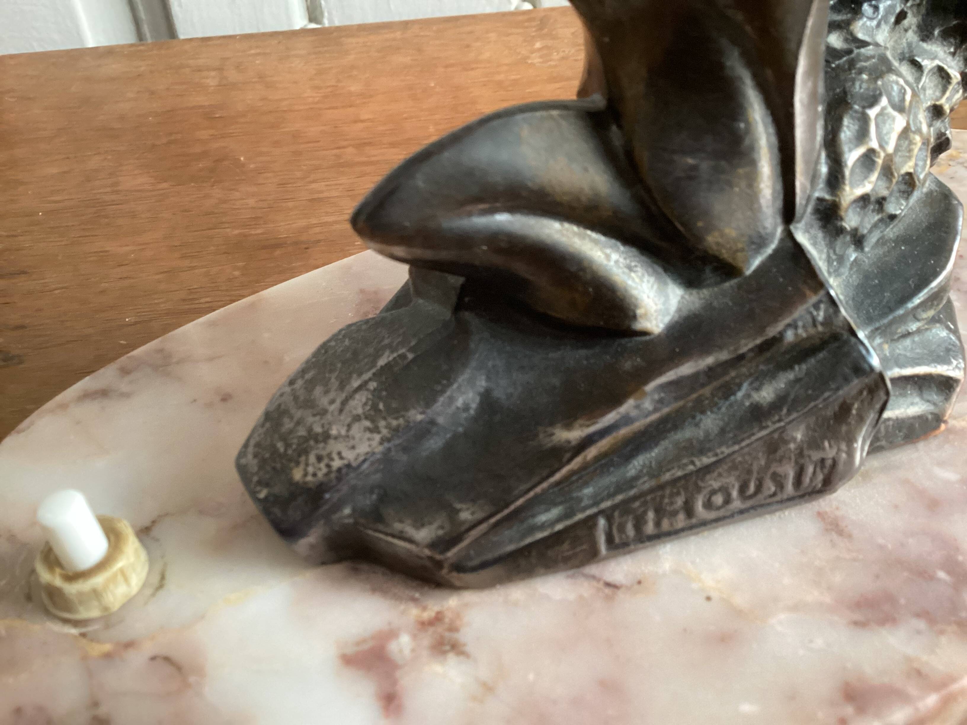 Antique bedside lamp night light by Jacques Limousin