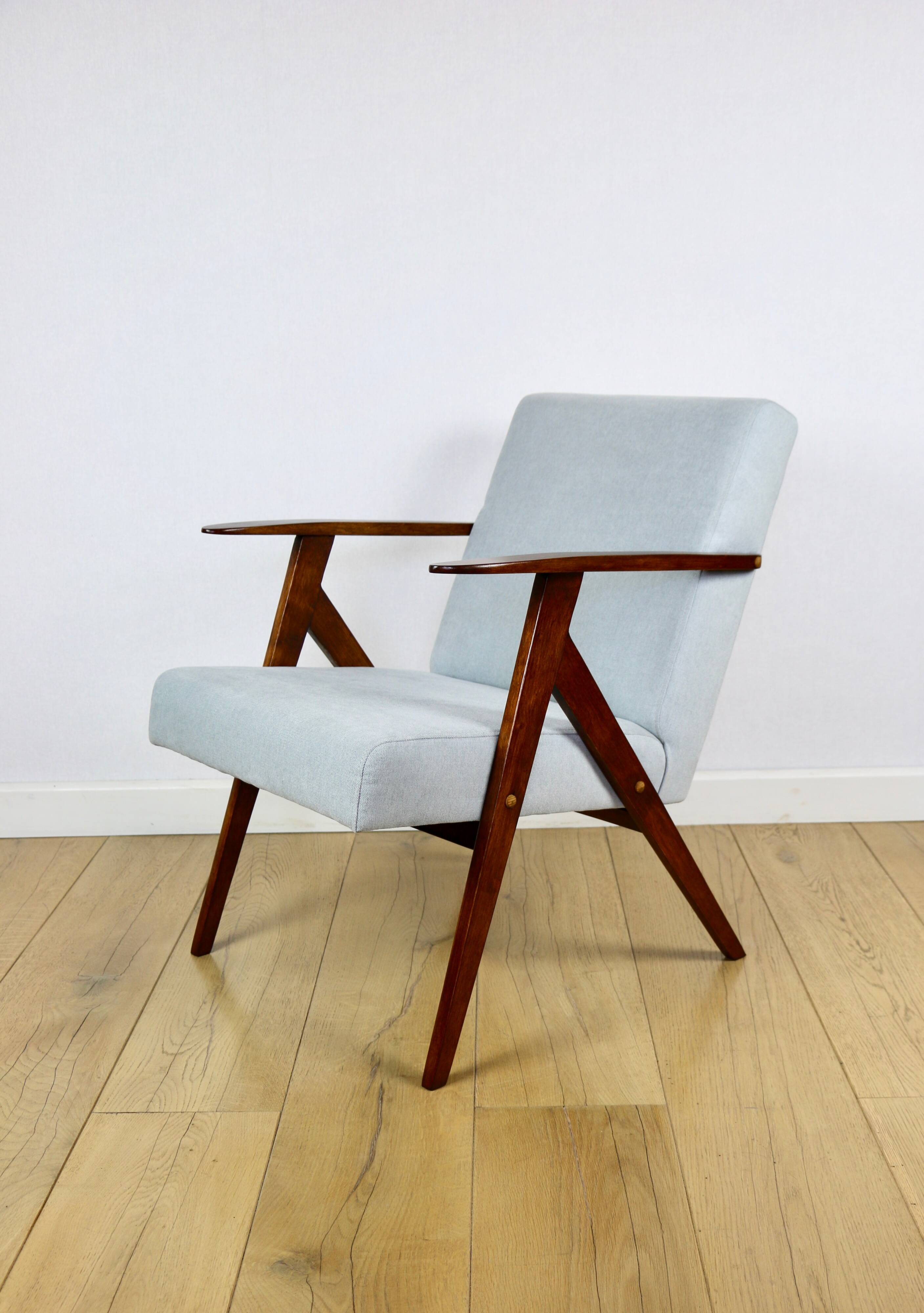 Vintage armchair like VAR blue turquoise - 2 pieces available