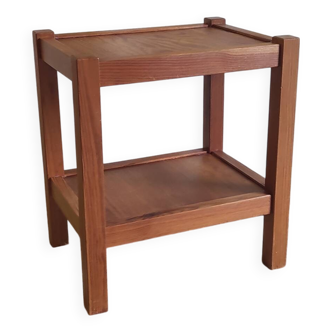 Solid pine side table - 1970s