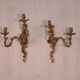 Pair of bronze sconces, mid-18th century