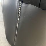 Chesterfield seat/sofa/settee in sturdy black leather